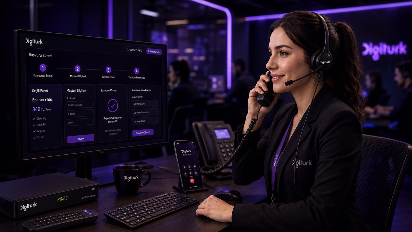 digiturk telefon ile başvuru